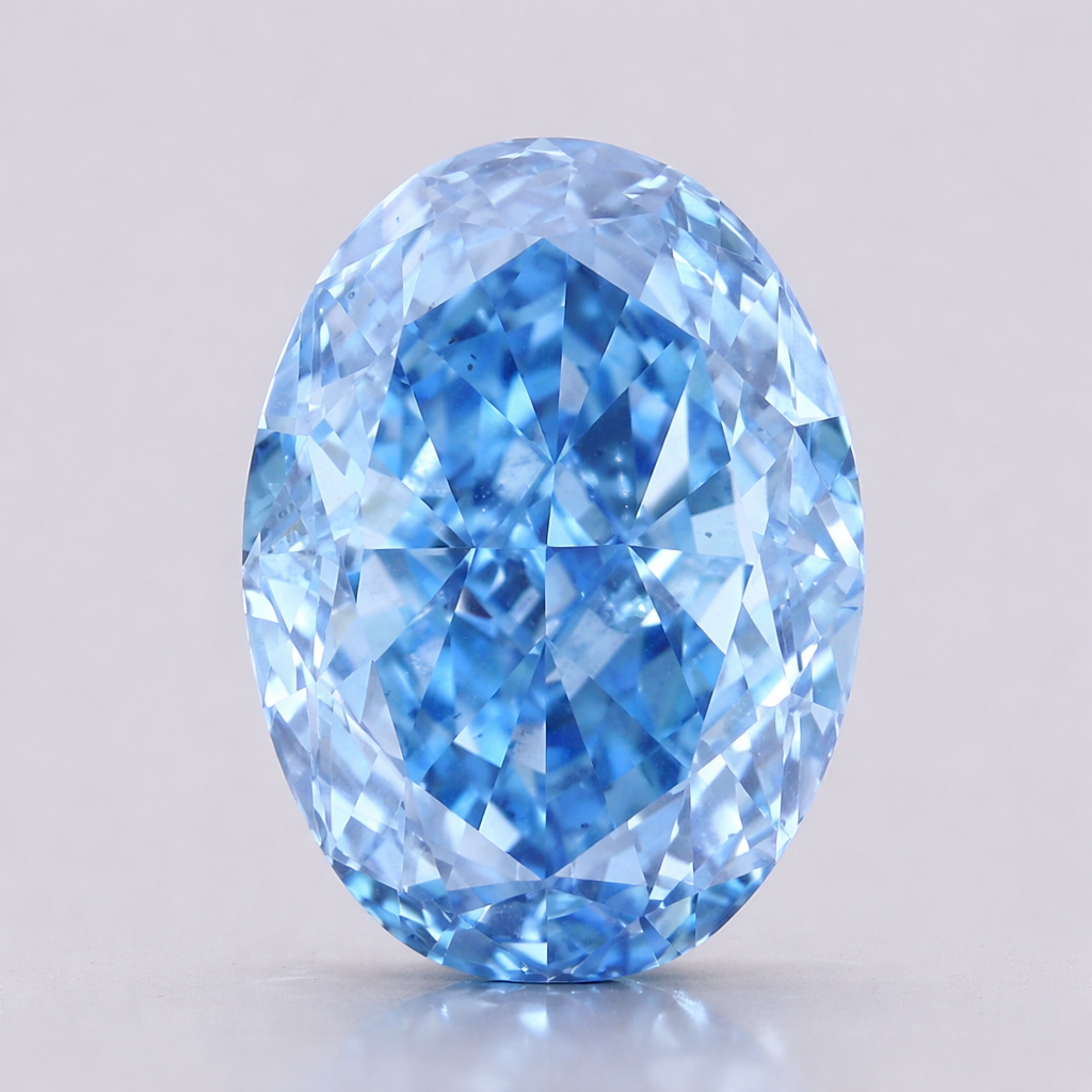 Lab Grown Fancy Blue Oval Diamond 2.05ct - Colorlabdiamonds