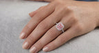 14KT White Gold Fancy Pink Asscher Cut Diamond Ring 1.84ctw