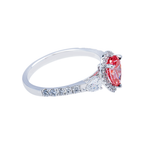14Kt White Gold Fancy Pink Pear Cut Diamond Ring 1.64 ctw