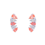 18KT White Gold Fancy Pink Diamond "Earclimber" Earrings 2.39ctw