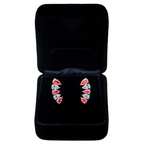 18KT White Gold Fancy Pink Diamond "Earclimber" Earrings 2.39ctw