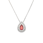18KT White Gold Fancy Pink Diamond Halo Pendant 1.70ctw