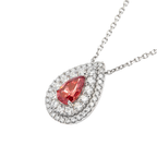 18KT White Gold Fancy Pink Diamond Halo Pendant 1.70ctw