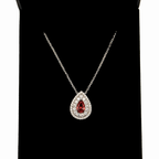 18KT White Gold Fancy Pink Diamond Halo Pendant 1.70ctw