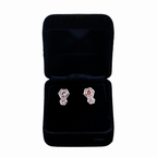 18KT White Gold Fancy Pink Diamond Double  Stud Earrings 1.20ctw