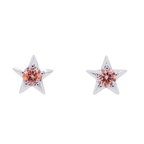18KT White Gold Round Cut "STAR" Stud Earrings 0.65ctw