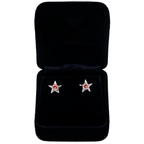 18KT White Gold Round Cut "STAR" Stud Earrings 0.65ctw