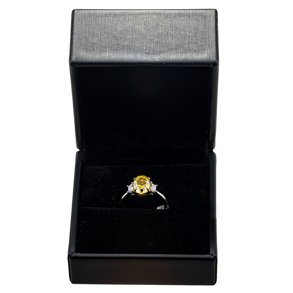 18kt white gold fancy pink oval cut diamond ring with 2.54 carats from Colorlabdiamonds, showcasing the elegant jewelry design.