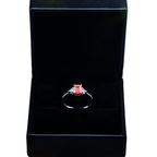 14KT White Gold Fancy Pink Emerlad Cut Diamond Ring 1.20ctw
