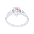 14Kt White Gold Fancy Pink Pear Cut Diamond Ring 1.64 ctw