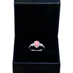 14Kt White Gold Fancy Pink Pear Cut Diamond Ring 1.64 ctw