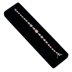 Colorlabdiamonds 18KT white gold pink and white diamond bracelet featuring oval and pear-cut diamonds with 11.18 carats total weight.