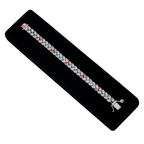 18K white gold bracelet with fancy pink and white diamonds, 15.12 carats total weight, by Colorlabdiamonds.