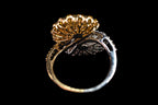 14K two-tone yellow diamond fashion ring by Colorlabdiamonds, showcasing sparkling yellow diamonds and intricate band design.